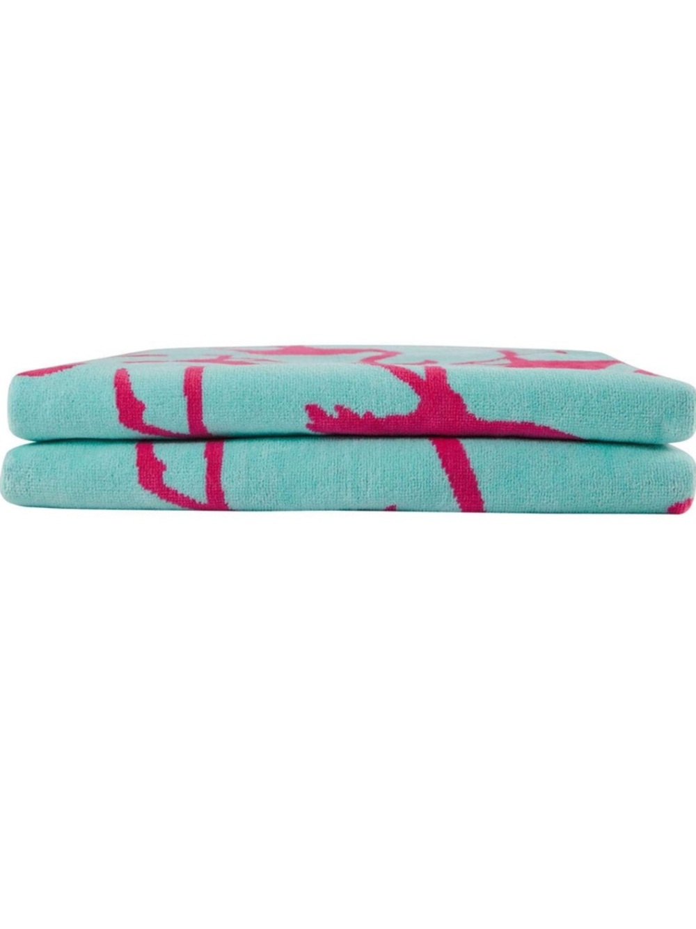 (2) Pink Flamingo Print Beach Towel - Aqua Background- 2 large size high quality - Picture 6 of 15